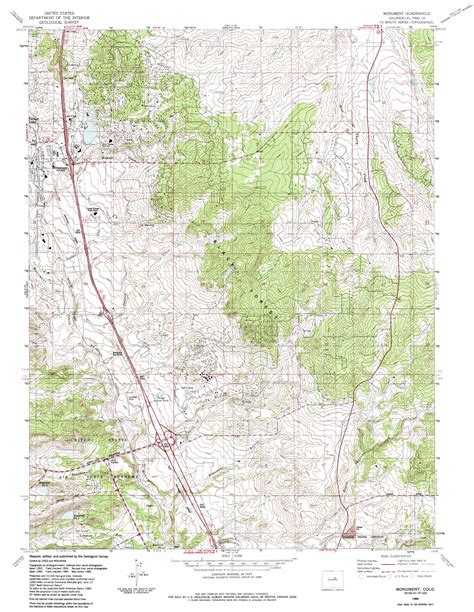 Monument Topographic Map 124000 Scale Colorado