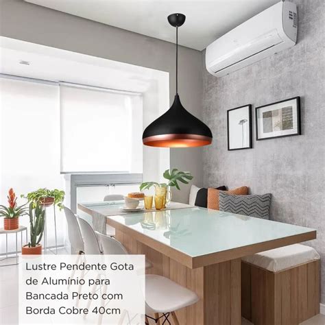 Pendente Gota Alum Nio Rpx Cobre E Cobre Rose Gold Cm Startec Bivolt