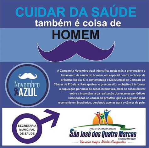 NOVEMBRO AZUL Cuidar da saúde também é coisa de homem Popular Online