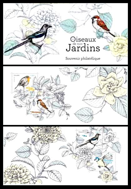 Les Oiseaux De Nos Jardins Timbres De France Mis En