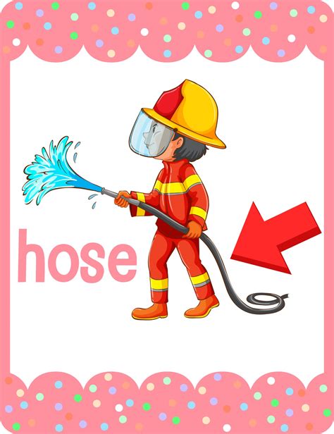 Vocabulary Flashcard With Word Hose 2775872 Vector Art At Vecteezy