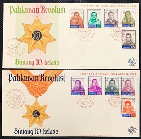 Jual Prangko Indonesia SHP 1966 PAHLAWAN REVOLUSI 2 Sampul Set Lengkap