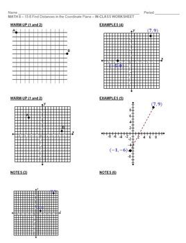 Math Find Distances In The Coordinate Plane Classwork Tpt