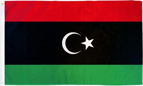 Amazon.com: Libya Flag 3' x 5' - Libyan flags 90 x 150 cm - Banner 3x5 ...