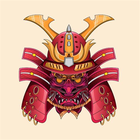 Masque Oni Diable Foor Tatouages Illustration De Masque De D Mon