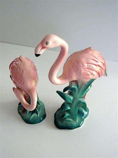 Vintage Fitz And Floyd Flamingos