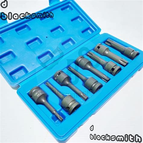 Original MG 8 Pcs Torx Impact Bit Socket Set 1 2 Drive Spline Key