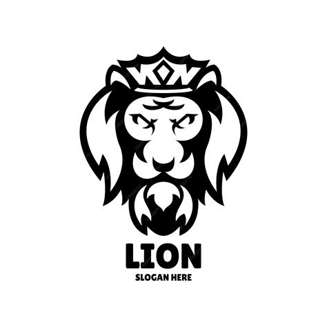 Premium Vector Lion Mascot Logo Line Art Design Illustration