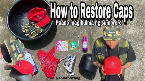 How To Restore Caps Paano Mag Hulma Ng Sumbrero How To Reshape Cap