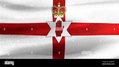 Northern Ireland flag - realistic waving fabric flag Stock Photo - Alamy