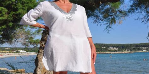 White Beach Kaftan / Caftan, Beach Cover up With Muted Silver Sequins ...