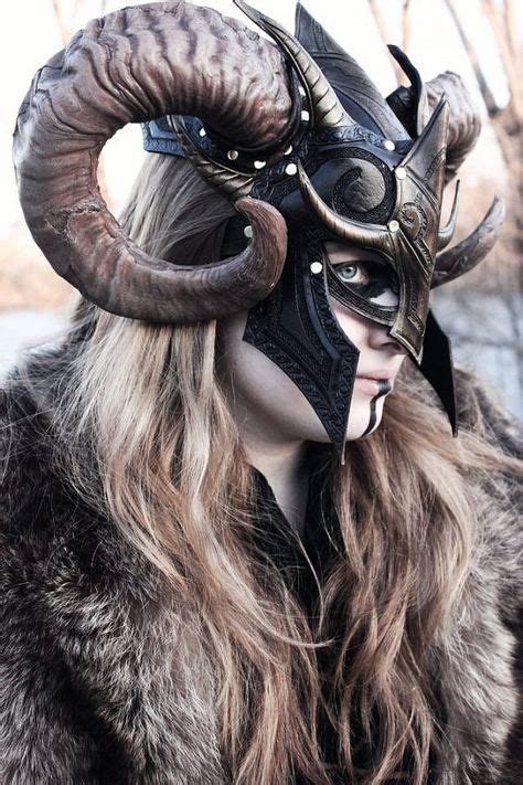 Ram Horn Helmet Mask Viking Armor Fantasy Armor Viking Warrior