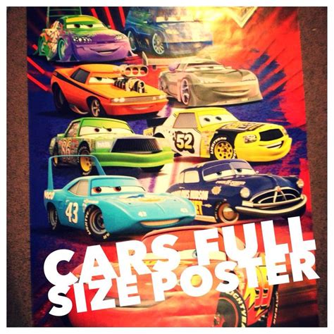 Full size Disney Cars poster | Vintage disney posters, Disney posters, Cool animations