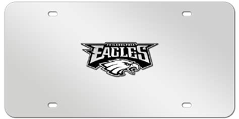 PHILADELPHIA EAGLES NFL NFL CHROME EMBLEM 3D MIRROR LICENSE PLATE ...