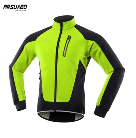 ARSUXEO Chaqueta térmica de lana para ciclismo ropa para bicicleta de