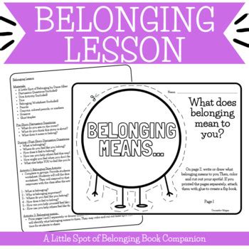 BELONGING LESSON | A Little Spot of Belonging Book Companion | SEL