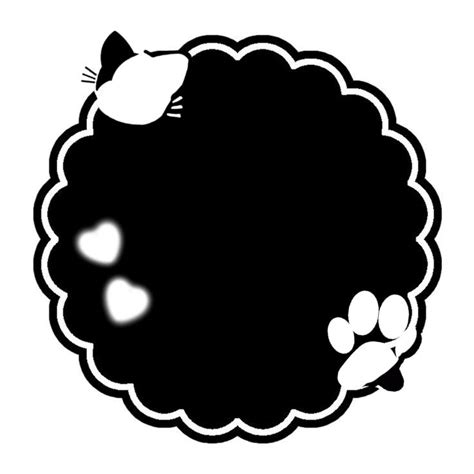 Cat PFP Mask with Paw Prints Overlay