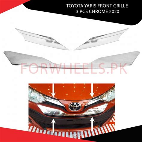 Toyota Yaris Front Grille 3 Pcs Chrome 2020