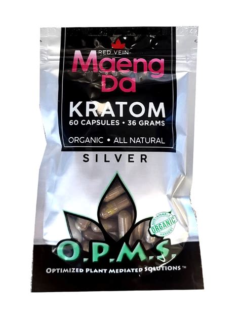 Red Maeng Da Opms Silver Kratom Capsules Ct Free Shipping