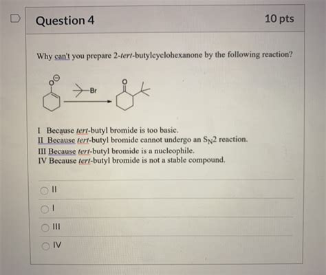 Solved Question 4 10 pts Why can't you prepare | Chegg.com