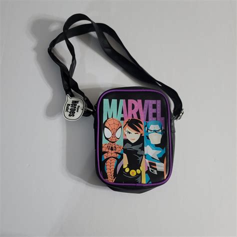 Crossbody Bag Marvel Superhero Spiderman Black Widow Gem