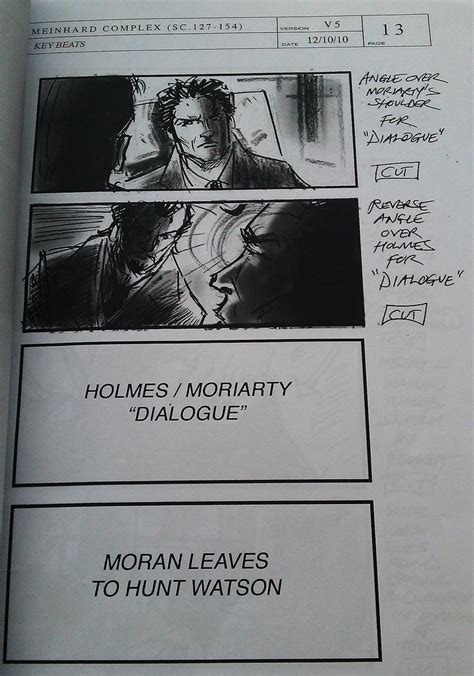 Sherlock Holmes A Game Of Shadows Original Storyboard Art By David