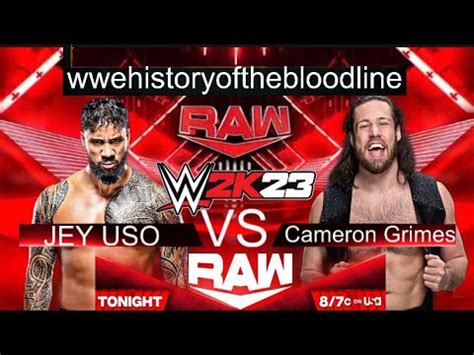 WWE 2K23 Jey USO VS Cameron Grimes YouTube