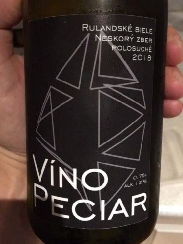 Víno Peciar Rulandské Biele Neskorý Zber Vivino US