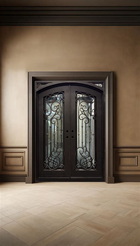 Marcelle Double Entry Iron Doors 61 X 81 RightHand Precise Iron Doors