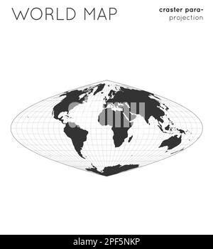 Mapa Del Mundo Globo En Proyecci N Parab Lica De Cr Ster Con Estilo