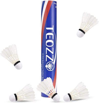 TEOZZO Nylon Goose Feather Badminton Shuttlecocks 12 Pack