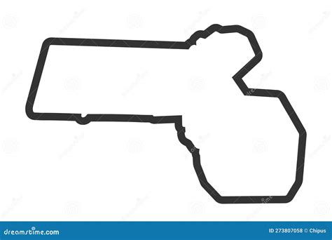 Massachusetts Outline Symbol Us State Map Vector Illustration Stock Vector Illustration Of