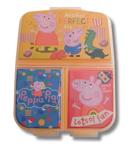 Lunchera Herm Tica Con Divisiones Peppa Pig Lic Oficial