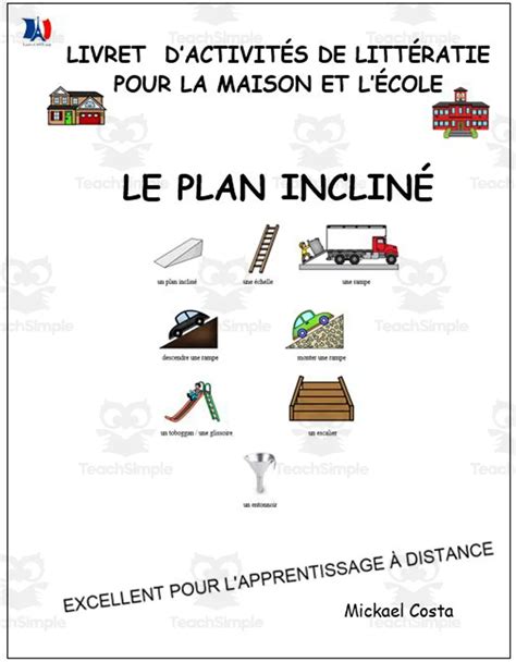 Livret Dactivit S De Litt Ratie Et Vocabulaire Le Plan Inclin By