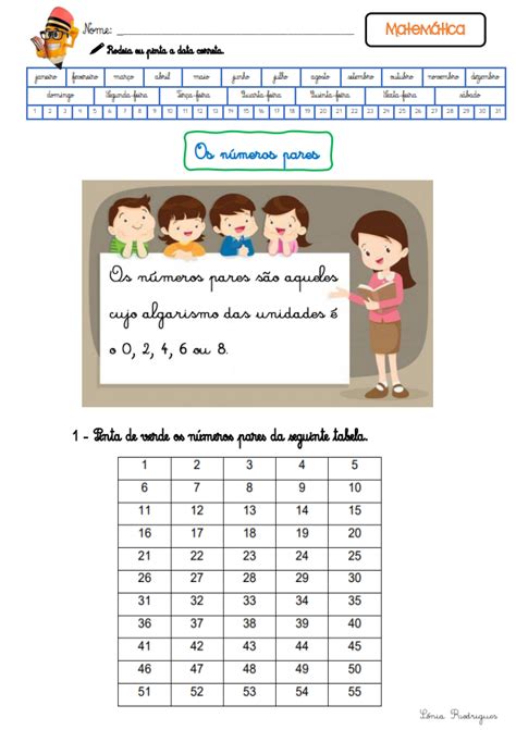 Coisas que gosto de partilhar Números pares e ímpares 2º ano