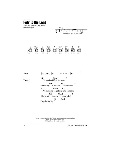 Holy Is The Lord by Chris Tomlin - Guitar Chords/Lyrics - Guitar Instructor