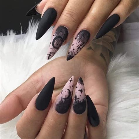 Pin By Kyra B On Nail Art Goth Nails Beauty Nails Design Witchy Nails