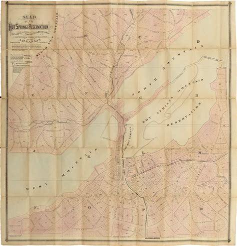 Hot Springs, Arkansas - Rare & Antique Maps