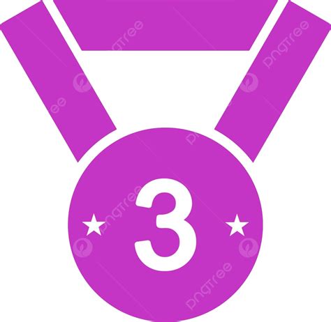 Bicolor Icon Of The Third Medal From The Set Representing Competition