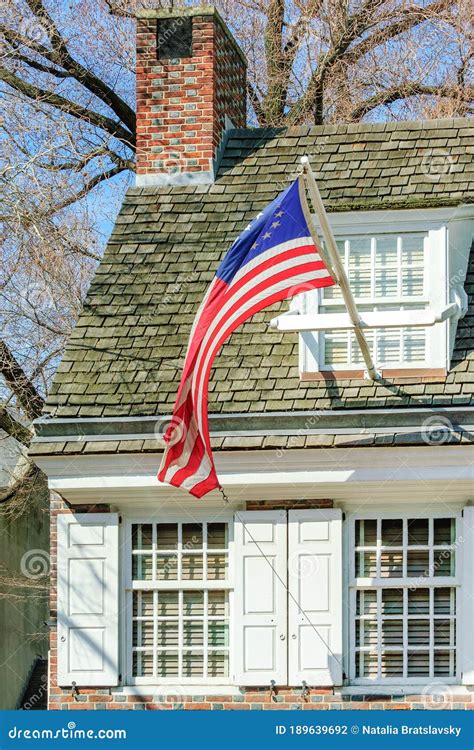 Historic House Of Betsy Ross Stock Photo Image Of Independence