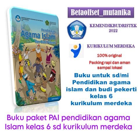 Jual Buku Paket Pai Pendidikan Agama Islam Kelas 6 Sd Kurikulum Merdeka Shopee Indonesia