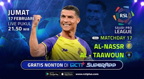 Link Live Streaming Al Nassr Vs Al Taawon Di Rcti Plus Ronaldo Cs Fokus Rebut Puncak Klasemen