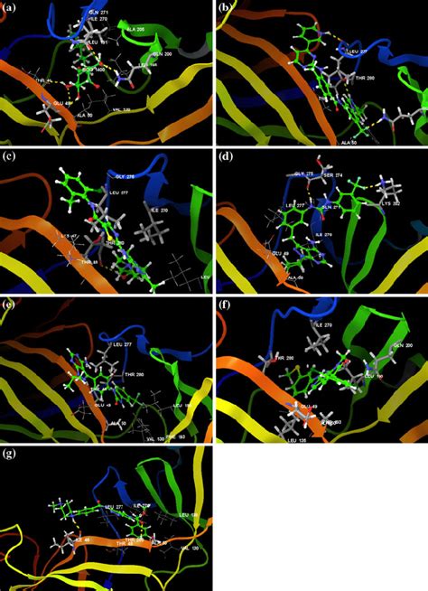 Structure Of Docked System Where All Inhibitors Are Shown In Ball And