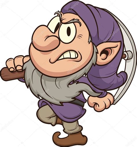 Angry dwarf — Stock Vector © memoangeles #23819173