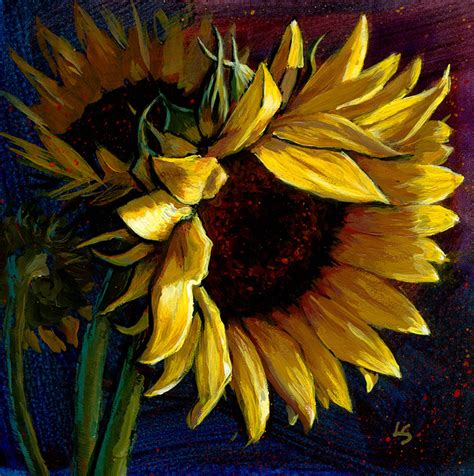 Sunflower Acrylic Painting at PaintingValley.com | Explore collection ...