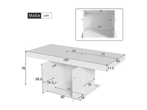 Uitschuifbare Eettafel Met Opbergruimte Eronder Moderne Stijl Wit