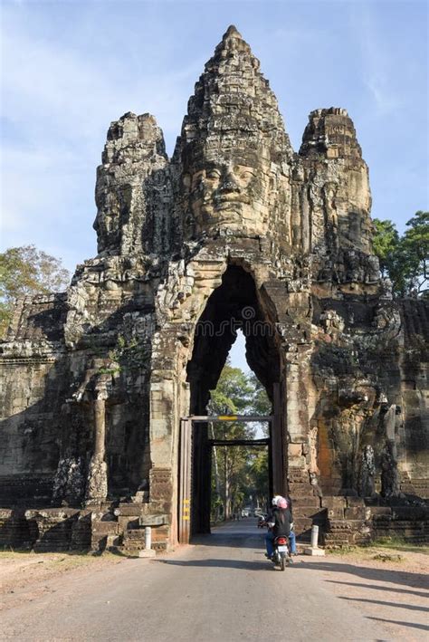 South Gate To Angkor Thom In Cambodia Editorial Photography Image Of