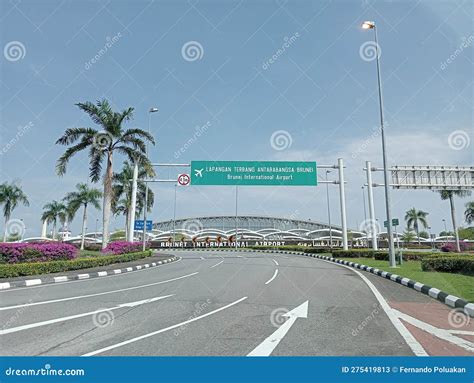 Brunei International Airport Stock Image - Image of bussines, sign ...