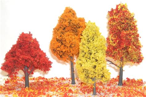 6302 Tall Deciduous Tree Kit Autumn Colors (24 Medium Trees) – Accurail Inc