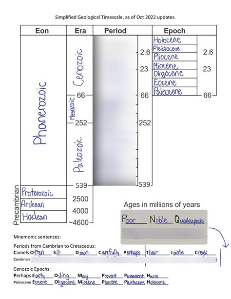 Diagram of Geologic Timeline | Quizlet